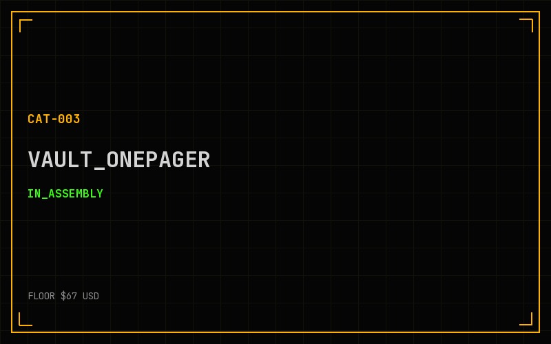 Vault onepager